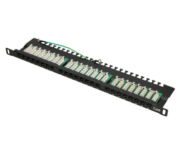 ExtraLink  Patchpanel 24p 19" 0,5U UTP 6 (czarna) - 1323252 - zdjęcie 5